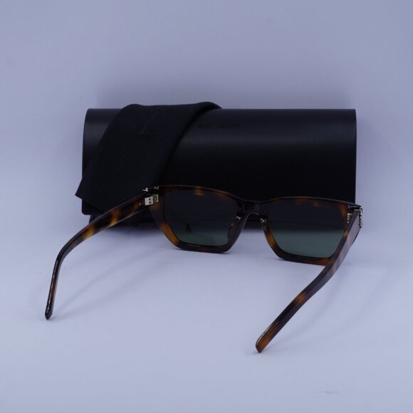 Saint Laurent SL M127/F 003 Cat Eye Sunglasses - Havana\Green - Picture 10 of 10